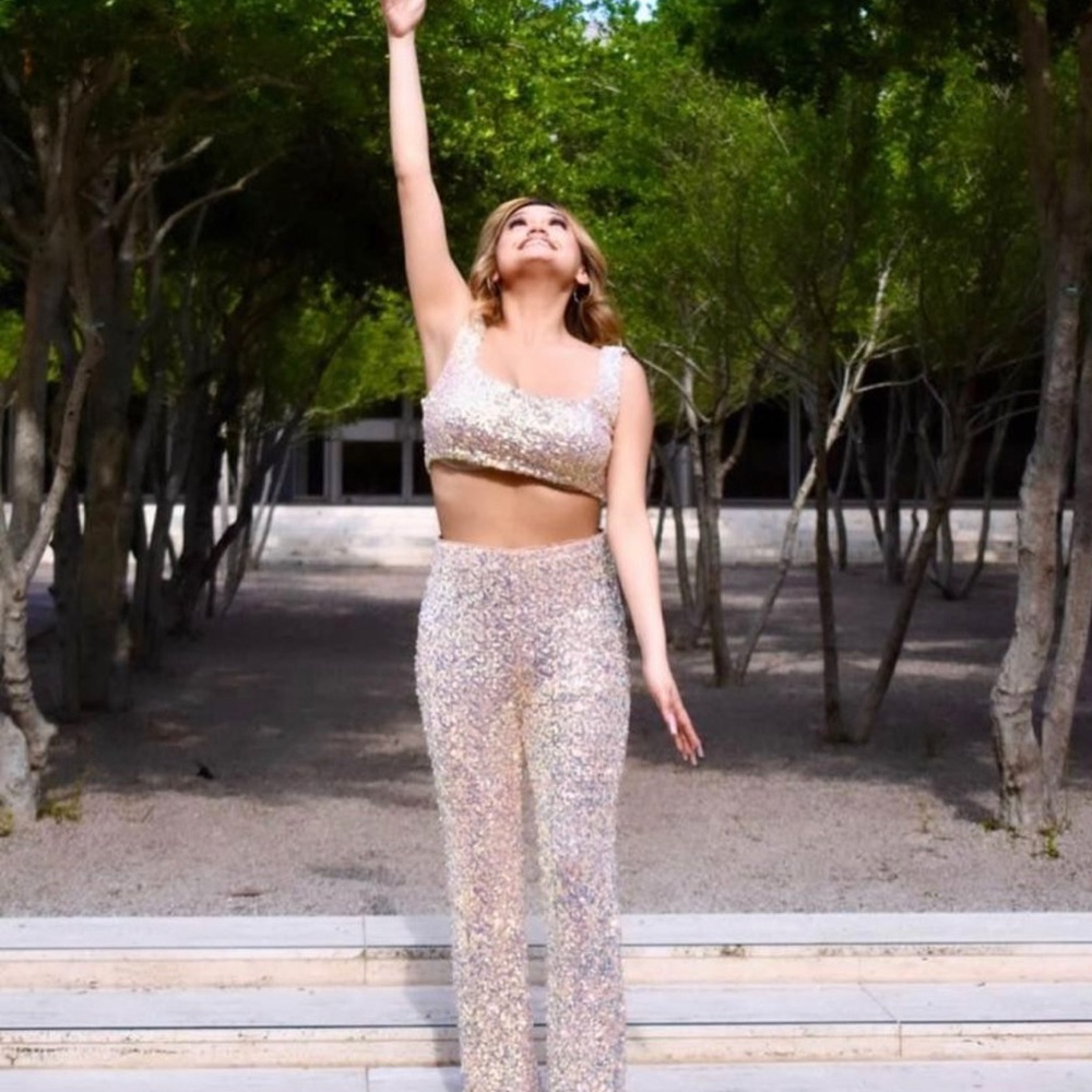 Sequin Two Piece pant set